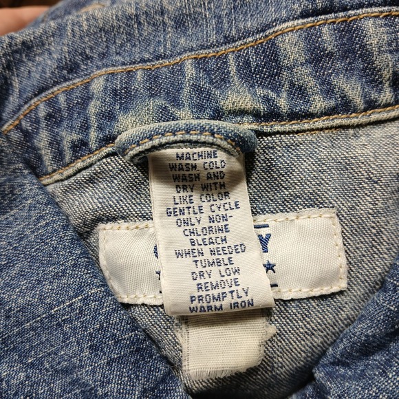 Old Navy‎ Women's Size XS Short Dark Wash Button Up 100% Cotton Jean Jacket - Picture 7 of 7